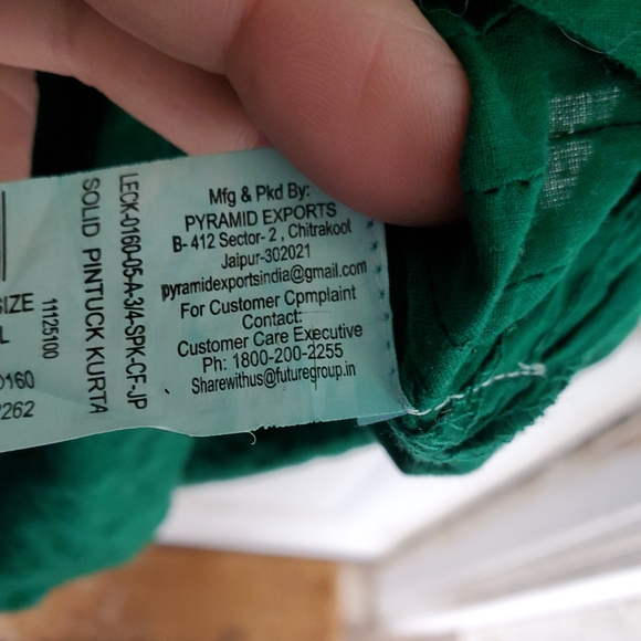 3/$30 Srishti 3/4 Sleeve Cotton Top - Picture 6 of 8